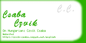 csaba czvik business card